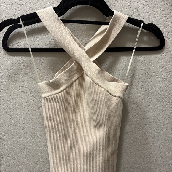 House of Harlow 1960 Beige Ribbed Knit Top - Picture 4 of 5